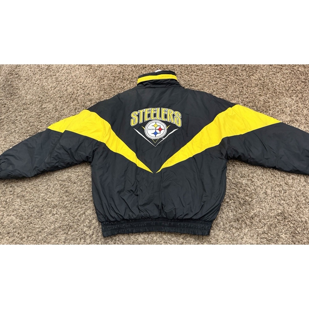 Vintage Locker Line 90s Pittsburgh Steelers Full Zip Jacket NFL Mens Size Large